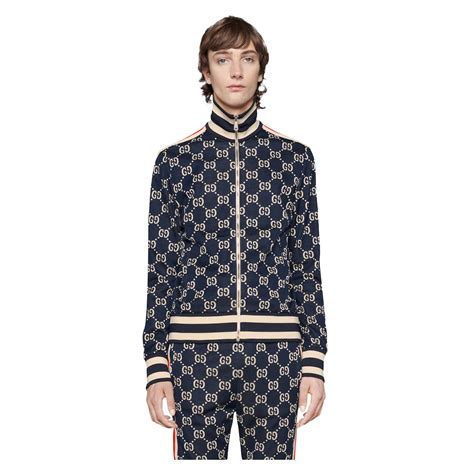 veste survetement gucci|Gucci Veste en coton jacquard GG.